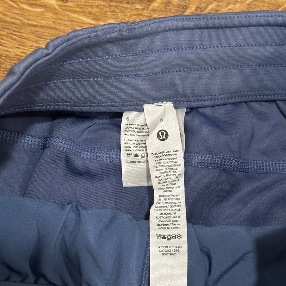 Lululemon Softstreme HR Shorts Oasis Blue 4inch Sz 6 NEW Cozy Athleisure Short - Picture 5 of 7
